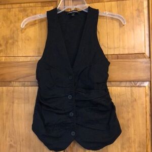 Express Design Studio Black Ruched Front Vest 2